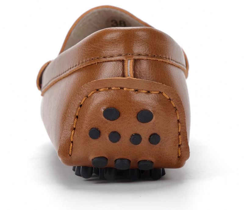 Sika Naisten Litteät Nahkaiset Loafer-kengät - Ruskea