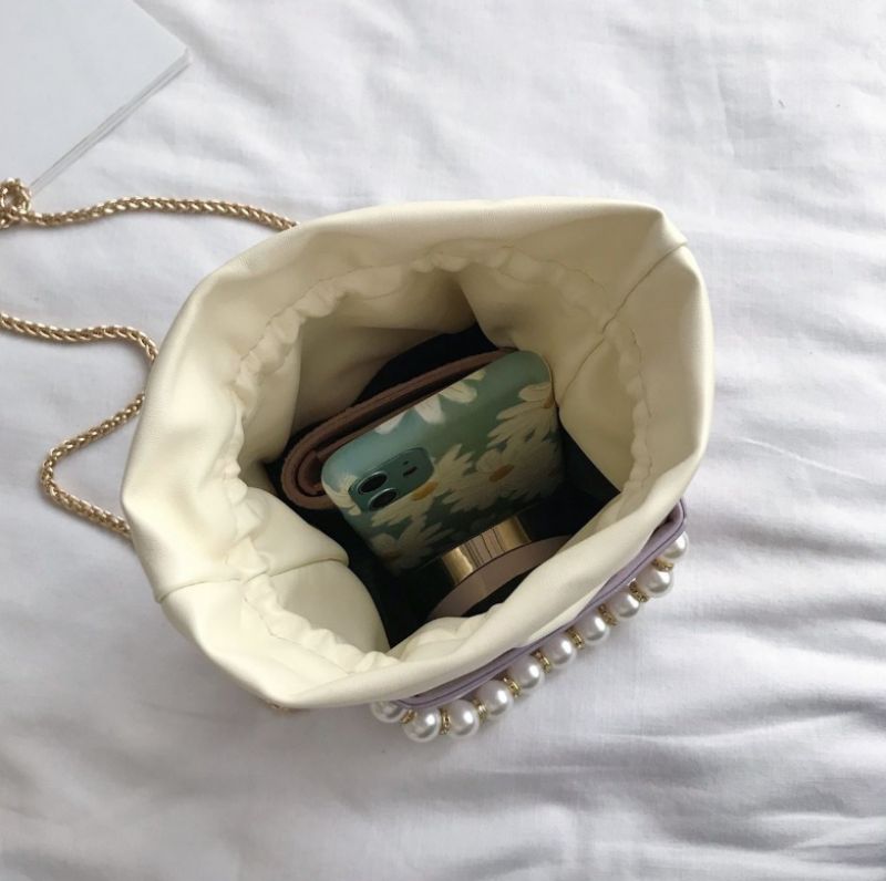 Simon Naisten Nahkainen Crossbody Käsilaukku - Valkoinen