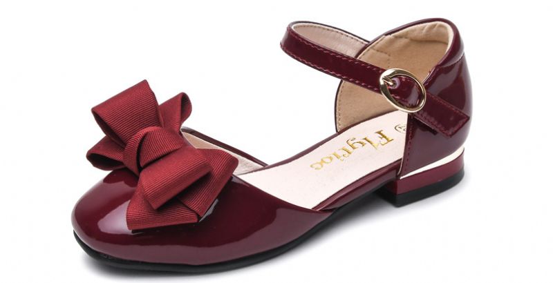 Solange Tyttöjen Litteät Kengät - Burgundy