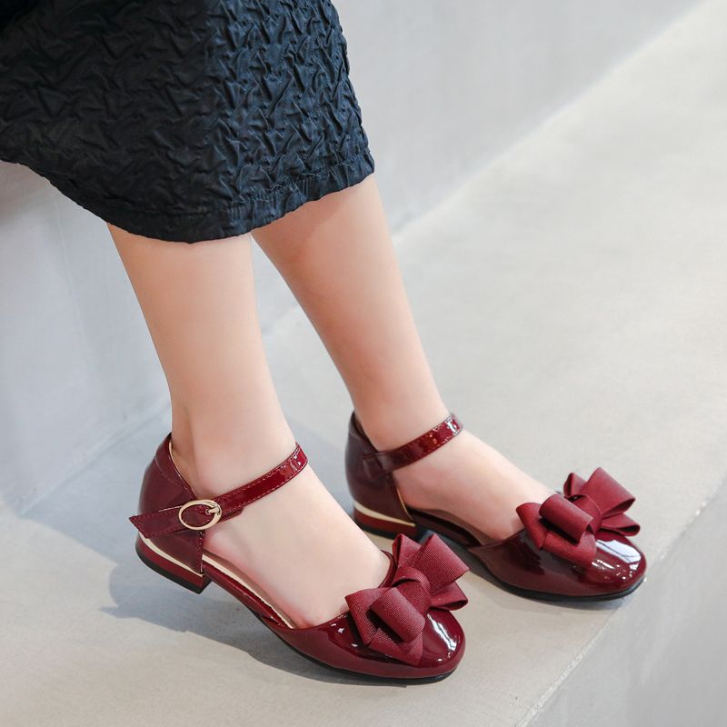 Solange Tyttöjen Litteät Kengät - Burgundy