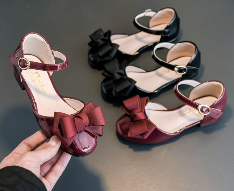 Solange Tyttöjen Litteät Kengät - Burgundy