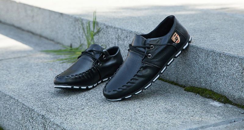 Teodoro Miesten Loafers Vapaa-ajan Kengät - Musta