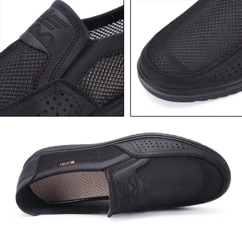 Thomas Miesten Slip-ons -kesäkengät - Musta