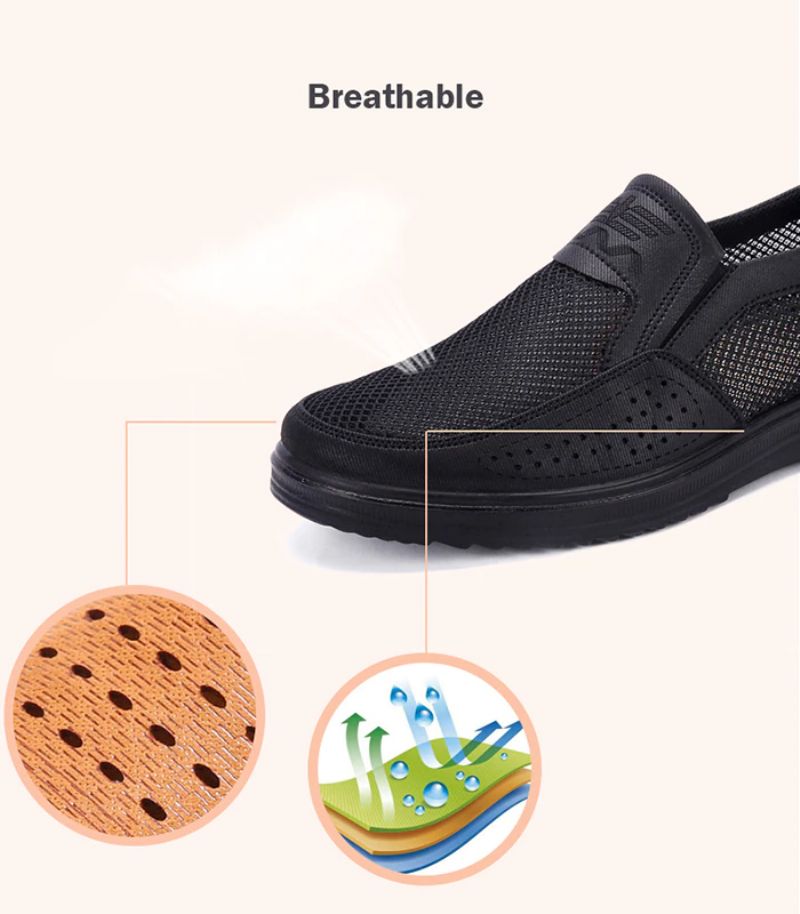 Thomas Miesten Slip-ons -kesäkengät - Musta