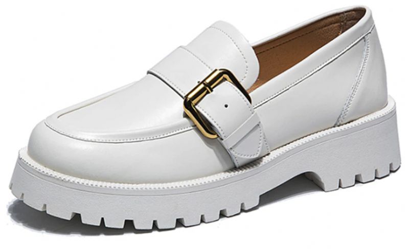 Tula Naisten Platform Slip-on Loafer-kengät - Valkoinen