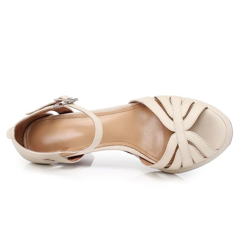 Valentina Naisten Peep Toe Dress -sandaalit - Aprikoosi