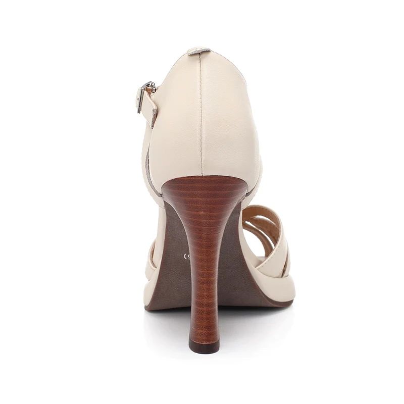 Valentina Naisten Peep Toe Dress -sandaalit - Aprikoosi