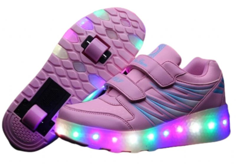 Vamchez Unisex Lasten Valaistu Tennarit - Pinkki