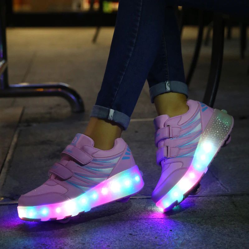 Vamchez Unisex Lasten Valaistu Tennarit - Pinkki