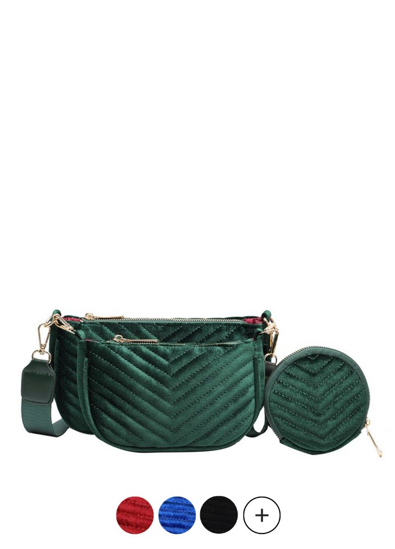 Vicenzon Naisten Pieni Samettinen Crossbody Käsilaukku