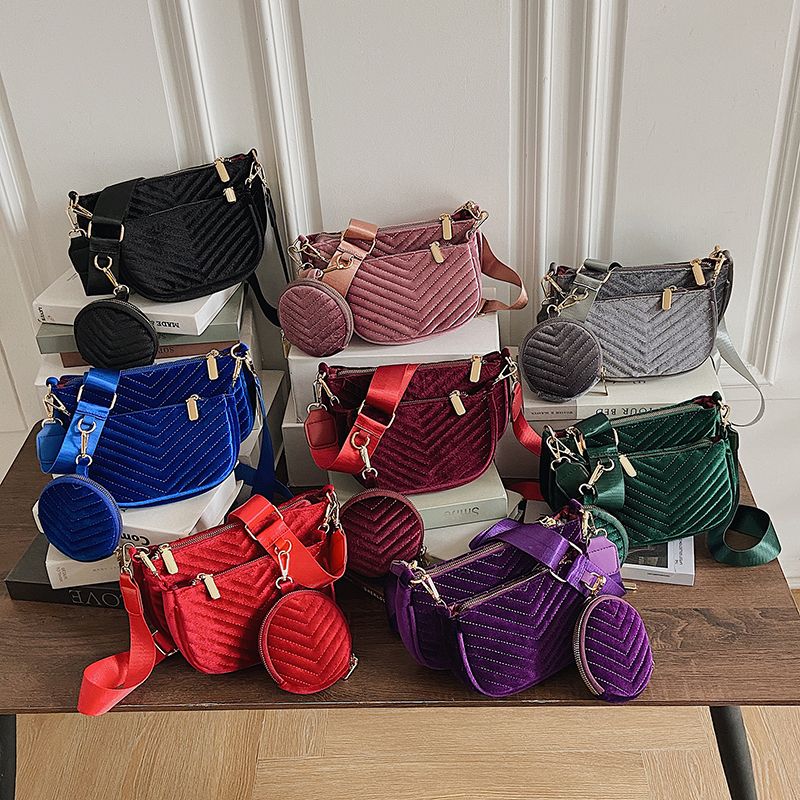 Vicenzon Naisten Pieni Samettinen Crossbody Käsilaukku - Vihreä