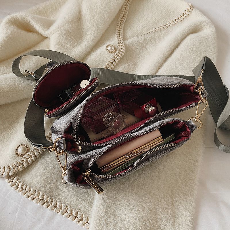 Vicenzon Naisten Pieni Samettinen Crossbody Käsilaukku - Vihreä