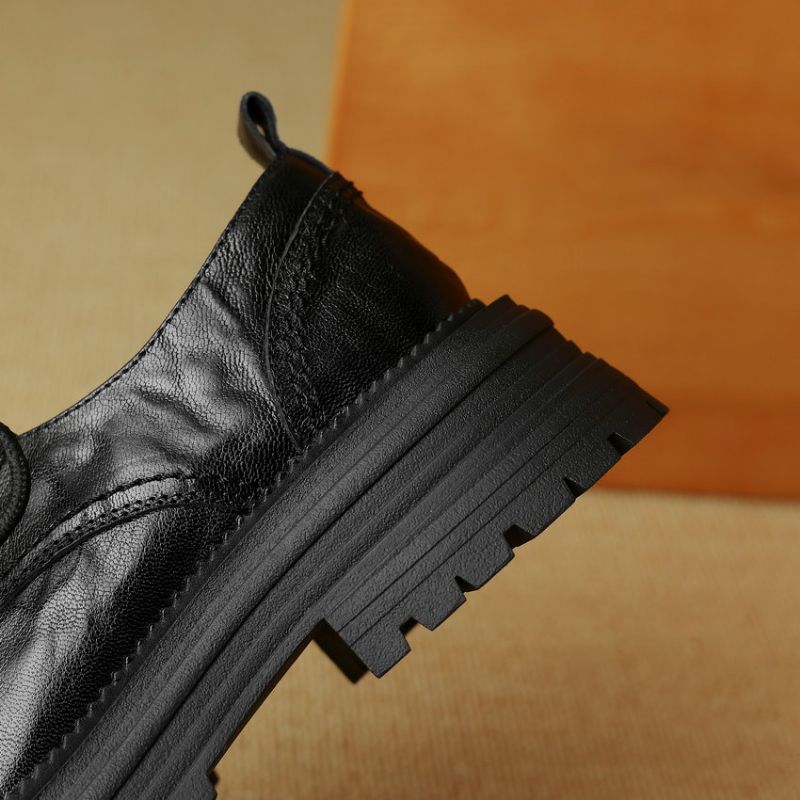 Virginia Naisten Nauhallinen Nahkainen Loafer - Musta