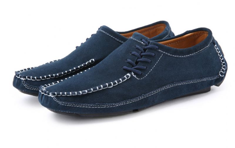 Walter Miesten Käsintehdyt Loafers Vapaa-ajan Kengät - Sininen