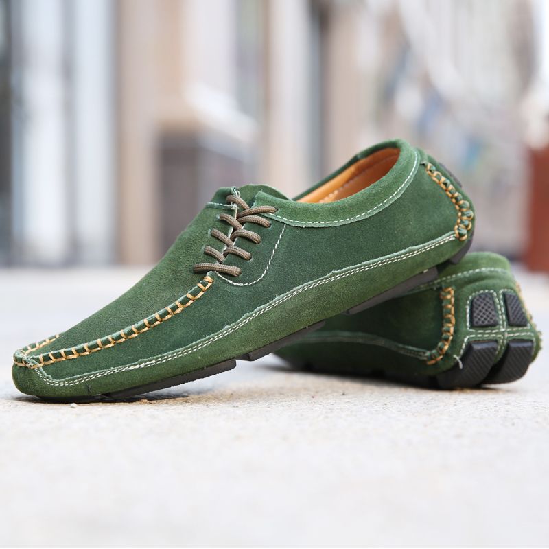 Walter Miesten Käsintehdyt Loafers Vapaa-ajan Kengät - Sininen