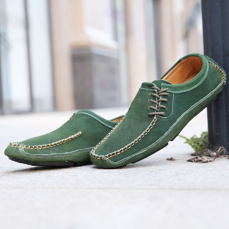 Walter Miesten Käsintehdyt Loafers Vapaa-ajan Kengät - Sininen
