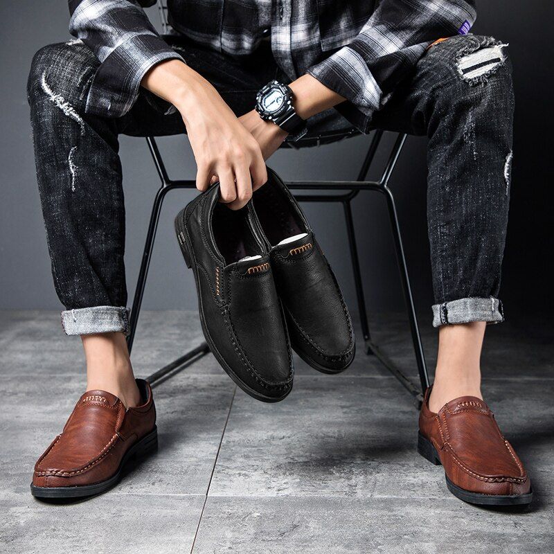 Yagami Miesten Loafer Vapaa-ajan Kengät - Ruskea