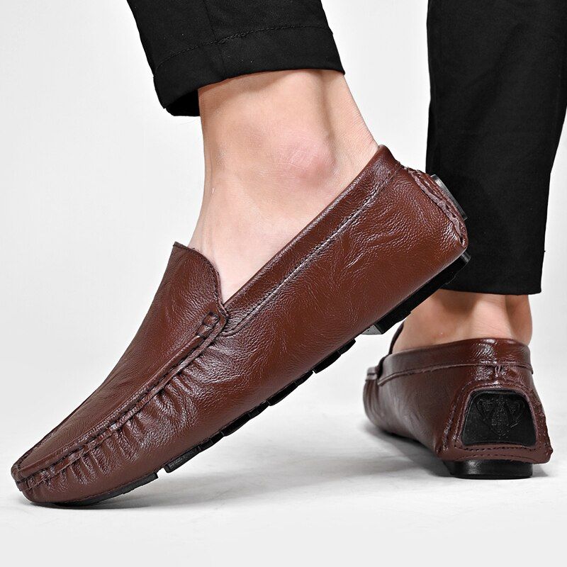 Yan Miesten Loafer Vapaa-ajan Kengät - Kahvi