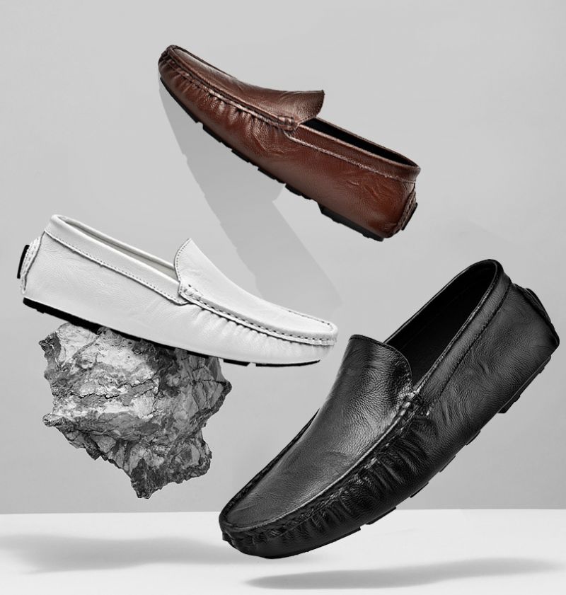 Yan Miesten Loafer Vapaa-ajan Kengät - Kahvi