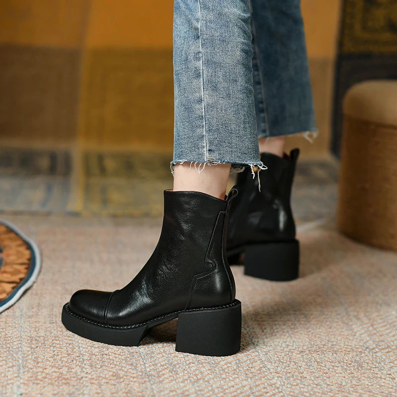 Zariely Naisten Syyssaappaat - Black No Fur